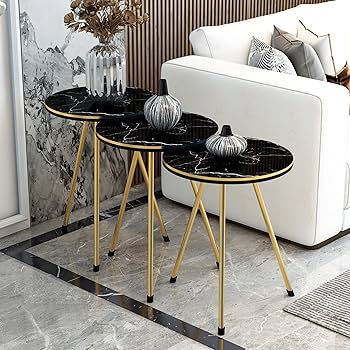 SUNRISE HOME DECOR 4 Piece Living Room Table Set, 1 Coffee